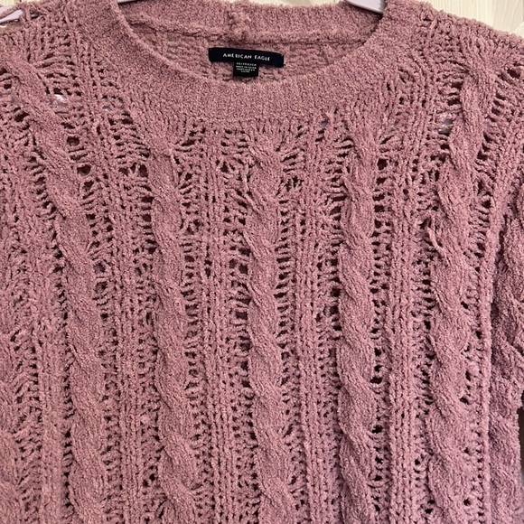 American Eagle Outfitters Soft Pink Size X-Small Knit Longsleeve Sweater - Picture 3 of 10
